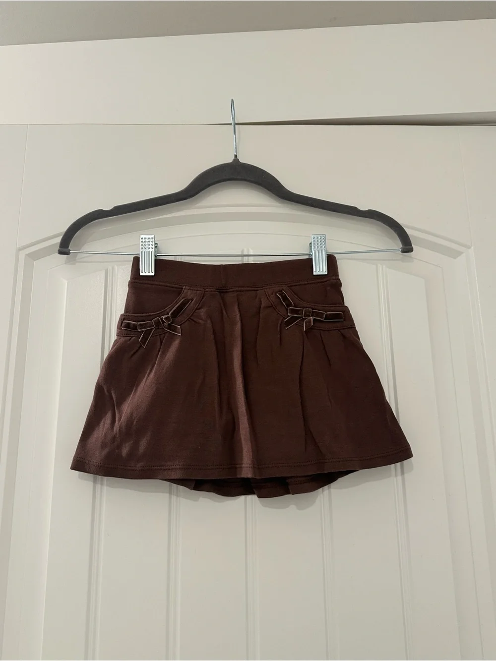 NWT Gymboree Brown Ruffle Knit Skort W/ Velvet Bows Size 4 2007 Equestrian Club